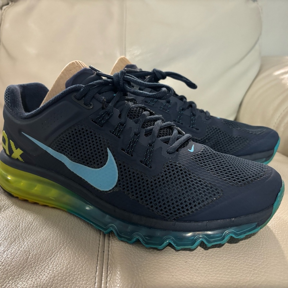 Nike Air Max Men's Shoes - Blue and green Size 12M